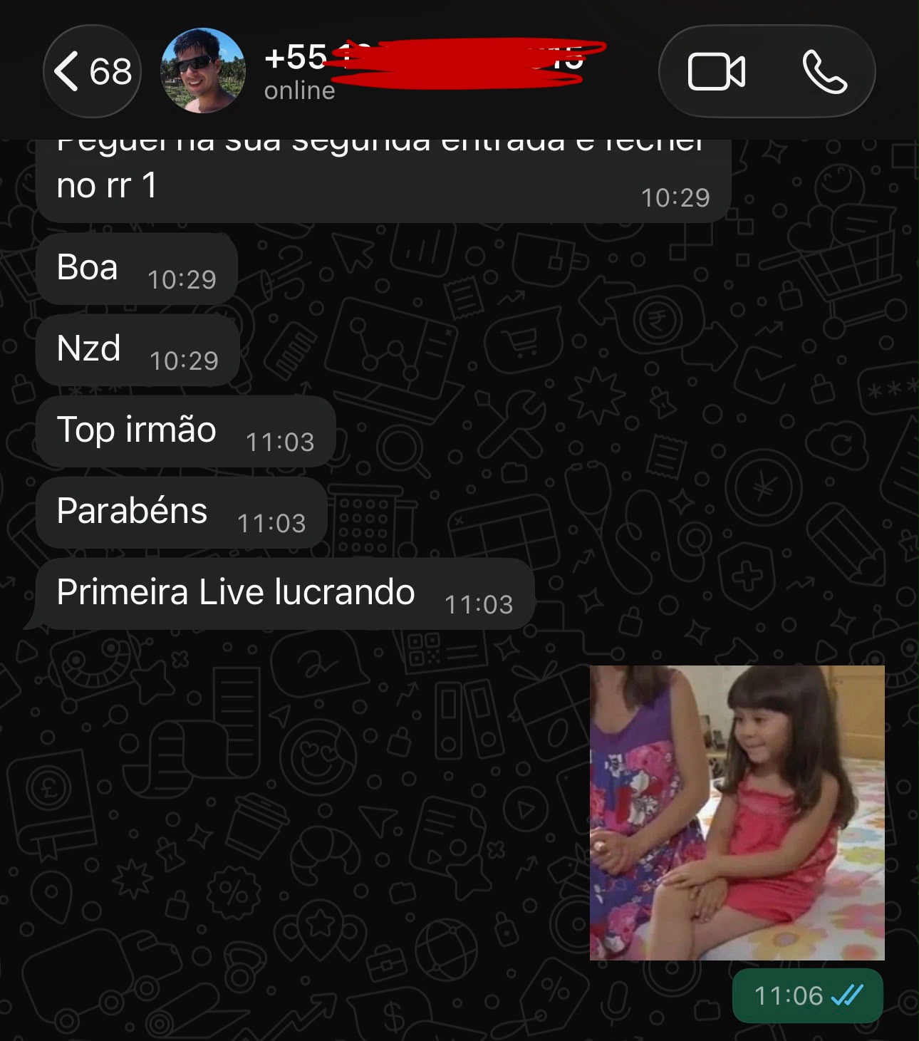 Depoimento sobre operação realizada ao vivo