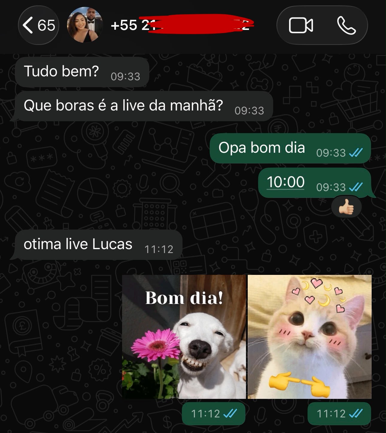 Feedback sobre a live de Forex