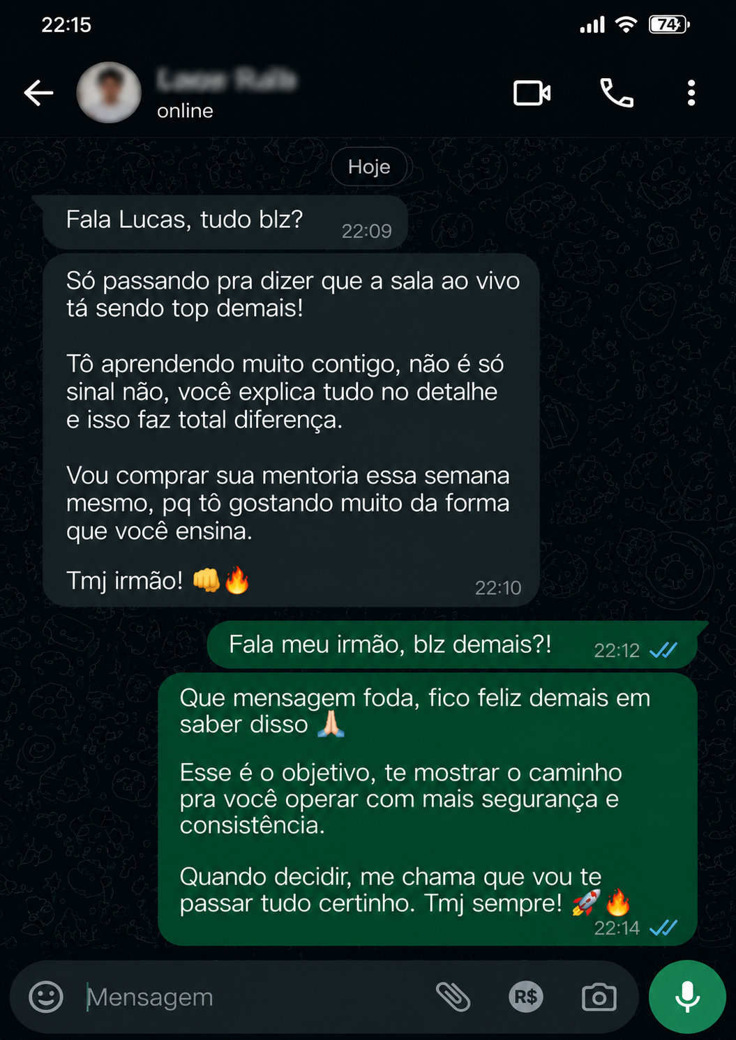 Depoimento Sala de Operação